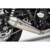 Ligne d'échappement conic basse inox Zard - Version : racing, Options : noir, Matière : inox, Embout : embout inox