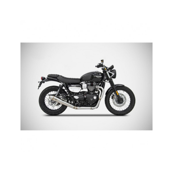 Ligne d'échappement conic basse inox Zard - Version : racing, Options : sans option, Matière : inox, Embout : embout inox