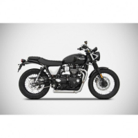 Ligne d'échappement cross basse inox Zard - Version : racing, Options : sans option, Matière : inox, Embout : embout inox