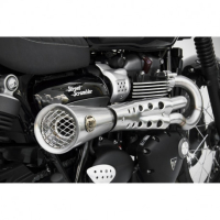Ligne d'échappement tiger 70 haut inox Zard - Version : racing, Options : noir, Matière : inox, Embout : embout bronze