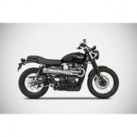 Ligne d'échappement tiger 70 haut inox Zard - Version : racing, Options : sans option, Matière : inox, Embout : embout bronze