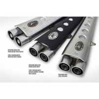 Ligne d'échappement special edition haut inox Zard - Version : racing, Options : noir, Matière : inox, Embout : embout inox