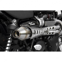 Ligne d'échappement conic haut inox Zard - Version : racing, Options : noir, Matière : inox, Embout : embout inox