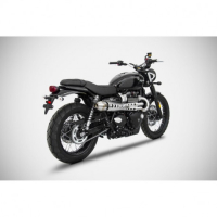 Ligne d'échappement conic haut inox Zard - Version : racing, Options : sans option, Matière : inox, Embout : embout inox