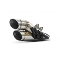 Ligne complète inox 2 en 1 en 2 Ducati x diavel Zard - Version : racing, Options : sans option, Matière : inox, Embout : embout inox