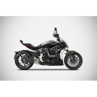 Ligne complète inox 2 en 1 en 2 Ducati x diavel Zard - Options : sans option, Matière : inox, Embout : embout inox, Version : homologué
