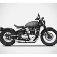 Double échappement bas inox Zard - Version : racing, Options : sans option, Matière : inox, Embout : embout inox
