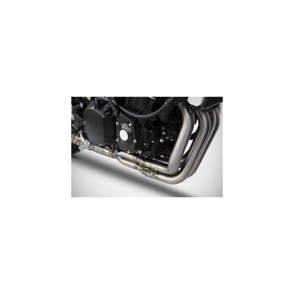 Ligne complète d'échappement titane 4 en 1 Kawasaki z900rs Zard - Options : soudures apparentes, Matière : titane, Embout : embout inox, Version : homologué