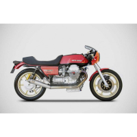 Ligne complète guzzi le mans Zard - Version : racing, Options : sans option, Matière : inox, Embout : embout inox