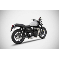 Ligne d'échappement 2 en 1 cross inox  Zard - Version : racing, Options : noir, Matière : inox, Embout : embout inox
