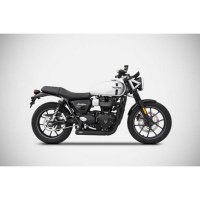 Ligne d'échappement 2 en 1 cross inox  Zard - Version : racing, Options : noir, Matière : inox, Embout : embout inox