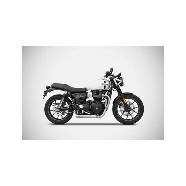 Ligne d'échappement 2 en 1 cross inox  Zard - Version : racing, Options : sans option, Matière : inox, Embout : embout inox