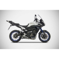 Ligne complète d'échappement inox mt09 xsr 900 mt09 tracer Zard - Version : racing, Options : noir, Matière : inox, Embout : embout carbone