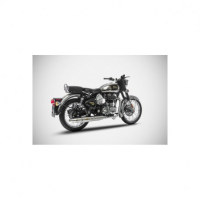 SILENCIEUX BAS ROYAL ENFIELD CLASSIC 2019/2020 - Options : sans option, Version : racing, Embout : embout inox, Matière : inox