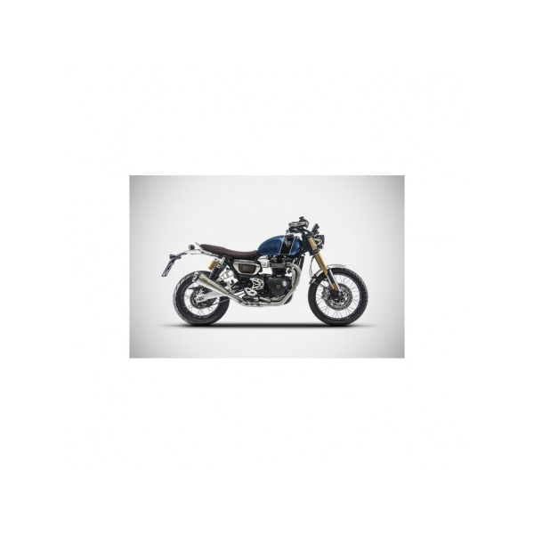 Ligne 2 en 1 basse inox Zard - Version : racing, Options : noir, Matière : inox, Embout : embout carbone