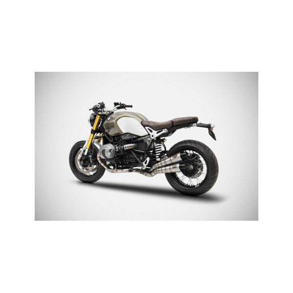 Ligne complète titane 2 en 2 BMW R Nine T Zard - Version : racing, Options : sans option, Matière : titane, Embout : embout aluminium