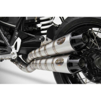 Ligne complète titane 2 en 2 BMW R Nine T Zard - Version : racing, Options : sans option, Matière : titane, Embout : embout aluminium