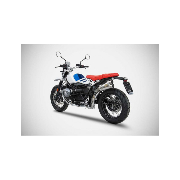 Echappements inox BMW R Nine T version haute Zard - Options : sans option, Matière : inox, Embout : embout inox, Version : homologué