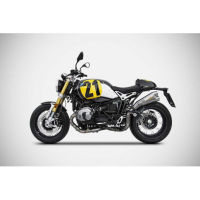 Echappements inox BMW R Nine T version haute limited Zard - Version : racing, Options : noir, Matière : inox, Embout : embout inox 