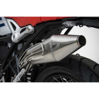 Echappements inox BMW R Nine T version r80 Zard - Options : noir, Version : racing, Embout : embout inox, Matière : inox 