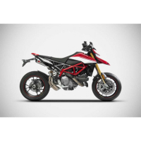 Echappement gt inox Ducati hypermotard 950 Zard - Options : sans option, Matière : inox, Embout : embout carbone, Version : homologué