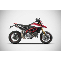 Echappement gt inox Ducati hypermotard 950 Zard - Options : sans option, Version : homologué, Embout : embout carbone, Matière : inox 