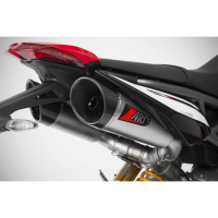 Echappement gt inox Ducati hypermotard 950 Zard - Options : sans option, Version : homologué, Embout : embout carbone, Matière : inox