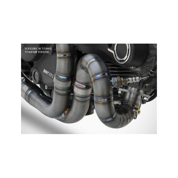 Collecteurs 2 en 2 inox Ducati scrambler monster 797 Zard - Options : noir, Version : racing