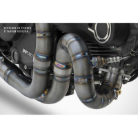 Collecteurs 2 en 2 inox Ducati scrambler monster 797 Zard - Options : soudures apparentes, Version : racing 