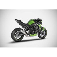 Ligne complète d'échappement inox 4 en 1 Kawasaki Z900 Zard - Matière : titane, Embout : embout carbone, Version : homologué, Options : version A2