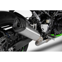 Ligne complète d'échappement inox 4 en 1 Kawasaki Z900 Zard - Options : version A2, Version : homologué, Embout : embout carbone, Matière : titane