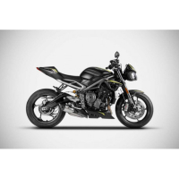 Echappement inox Triumph street triple 765 Zard - Options : sans option, Matière : titane, Embout : embout carbone, Version : homologué