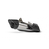 Echappement inox Triumph street triple 765 Zard - Options : sans option, Matière : titane, Embout : embout carbone, Version : homologué