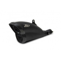 Echappement inox cat noir embout carbone Zard - Version : racing, Options : noir, Matière : inox, Embout : embout carbone