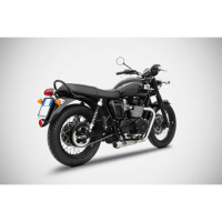 Ligne complète 2 en 2 inox Triumph bonneville Zard - Options : poli, Version : racing, Embout : embout inox, Matière : inox