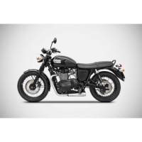 Ligne complète 2 en 2 inox Triumph bonneville Zard - Options : poli, Version : racing, Embout : embout inox, Matière : inox