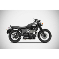 Ligne complète 2 en 2 inox Triumph bonneville Zard - Version : racing, Options : noir, Matière : inox, Embout : embout inox 