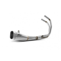 Ligne complète d'échappement basse inox mt07 et xsr 700 Zard - Options : sans option, Matière : inox, Embout : embout carbone, Version : homologué