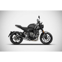 Ligne complète 3 en 1 inox Euro 5 avec embout carbone Triumph trident 660 Zard - Options : sans option, Matière : titane, Embout : embout carbone, Version : homologué 