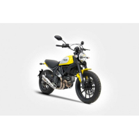 Echappement inox special edition Ducati scrambler Zard - Options : noir, Version : homologué, Embout : embout inox, Matière : inox