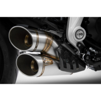 Kit échappement + raccord inox  diavel 1260 modele Euro 5 Zard - Version : racing, Options : sans option, Matière : inox, Embout : embout inox, Homologation : Euro 5 