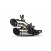 Kit échappement + raccord inox diavel 1260 modele Euro 5 Zard - Options : sans option, Matière : inox, Embout : embout inox, Homologation : Euro 5, Version : homologué