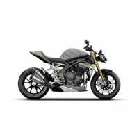 Echappement titane Triumph speed triple 1200 Zard - Options : sans option, Matière : titane, Embout : embout carbone, Version : homologué