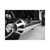 Ligne complète d'échappement inox Zard - Version : racing, Options : noir, Matière : inox, Embout : embout aluminium