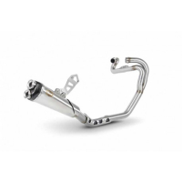 LIGNE COMPLETE ZARD VERSION BASSE TRIUMPH SCRAMBLER 1200 - Options : noir, Matière : inox, Embout : embout carbone, Version : homologué 