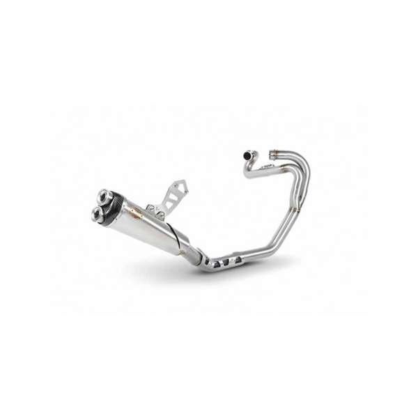 LIGNE COMPLETE ZARD VERSION BASSE TRIUMPH SCRAMBLER 1200 - Options : noir, Matière : inox, Embout : embout carbone, Version : homologué