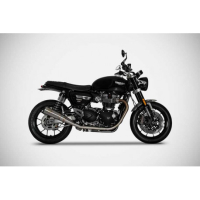 KIT SILENCIEUX ZARD MODELE CONIQUE INOX E5 TRIUMPH SPEED TWIN - Options : sans option, Matière : inox, Embout : embout carbone, Version : homologué 