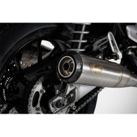 KIT SILENCIEUX ZARD MODELE CONIQUE INOX E5 TRIUMPH SPEED TWIN - Options : sans option, Version : homologué, Embout : embout carbone, Matière : inox