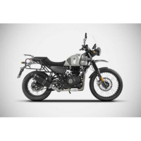 ECHAPPEMENT BAS ZARD INOX NOIR EMBOUT CARBONE HIMALAYAN / SCRAM 411 - Options : noir, Embout : embout carbone, Matière : aluminium, Version : homologué