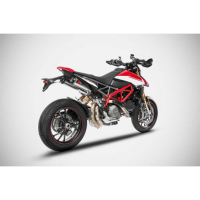 ECHAPPEMENT TOP GUN INOX DUCATI HYPERMOTARD 950 - Version : racing, Options : sans option, Matière : inox, Embout : embout carbone 